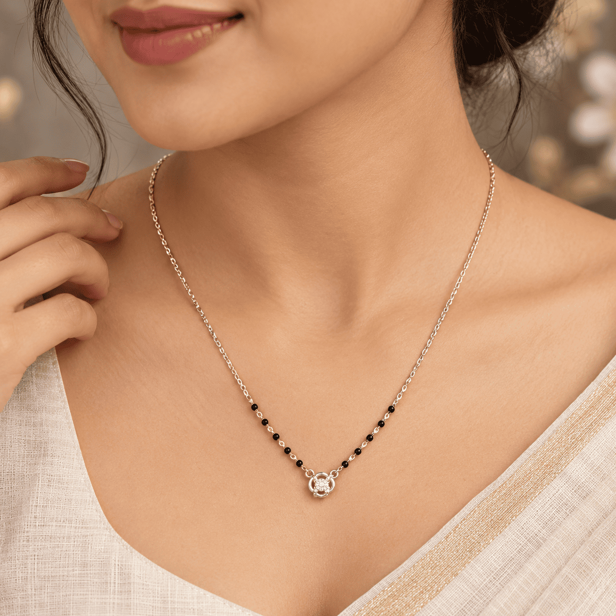 Ladies Silver Mangalsutra