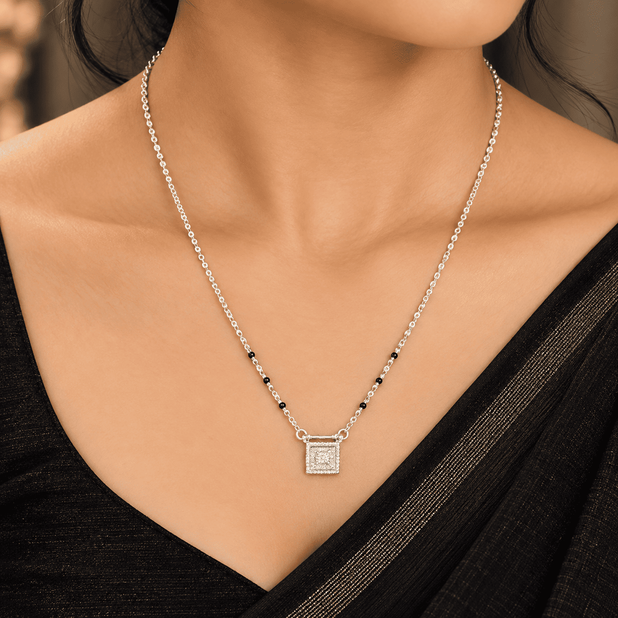Ladies Silver Mangalsutra