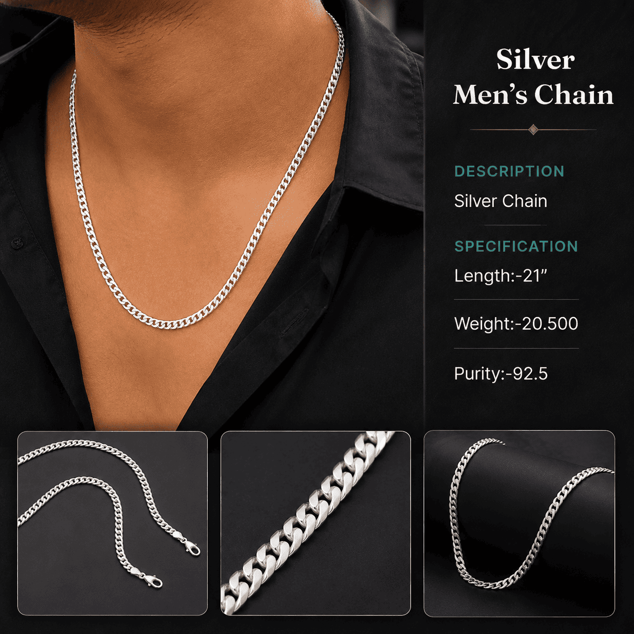 Men’s Silver Chain photo 2
