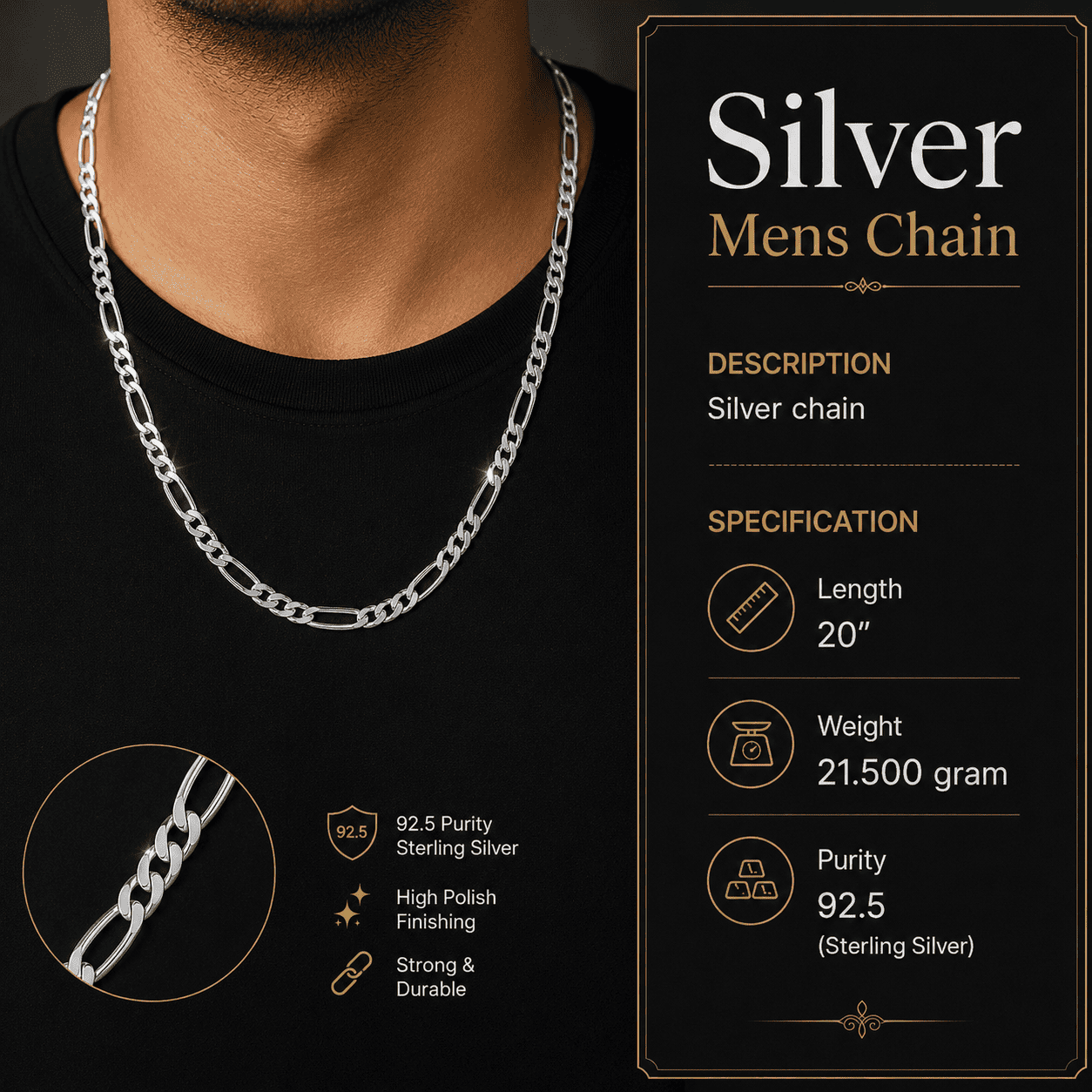 Men’s Silver Chain photo 2