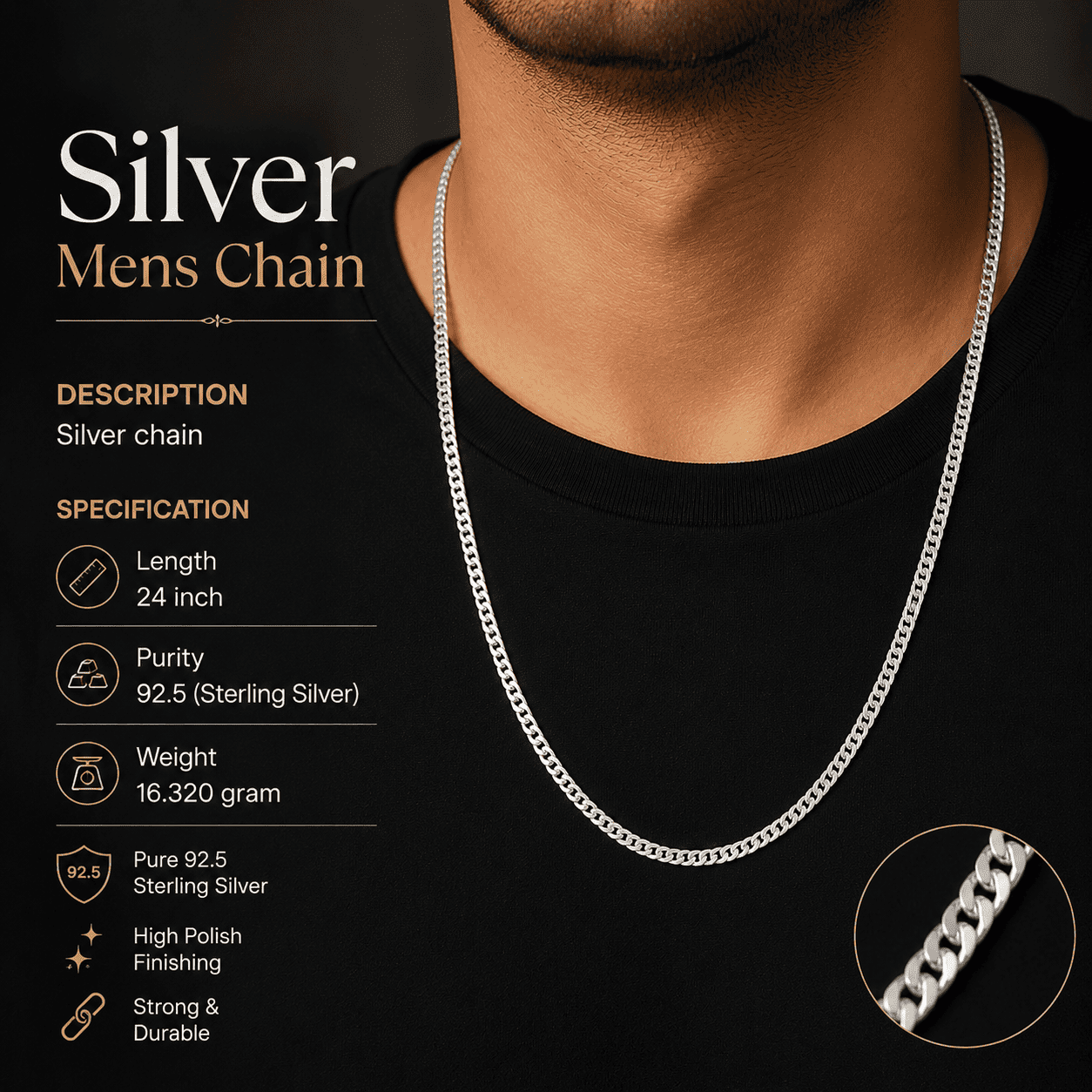 Men’s Silver Chain photo 2